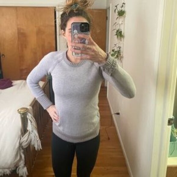 Lululemon Heathered Frosted Mulberry Silver Lilac Still Lotus Reversible Sweater - Picture 1 of 6